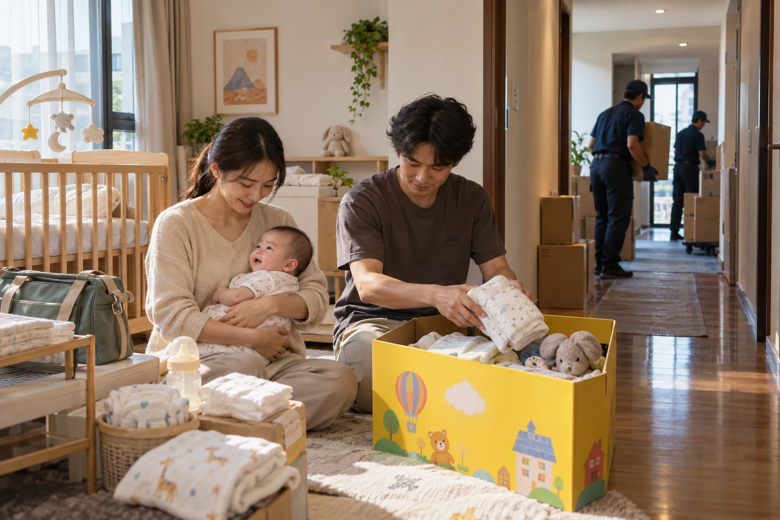 有嬰兒的家庭在搬家動線外先建立獨立照護區